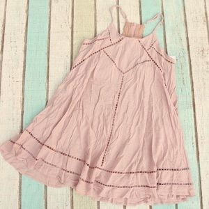 Francesca’s Lace Swing Mini Dress Mauve Pink 🌈